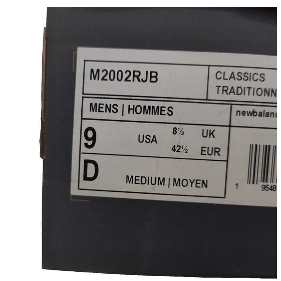 New Balance 2002R 'Black' Men's Size 9 / M2002RJB - Picture 7 of 8